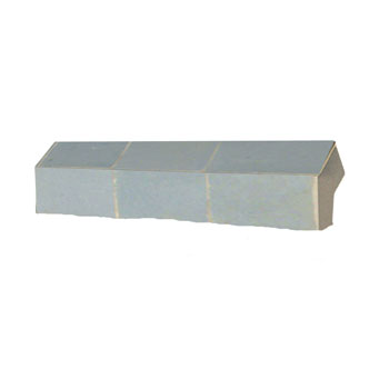 Mosaic House Moroccan tile Beveled Mosaic Bullnose 17 Sky blue  solid zellige, mosaic, zellij, bullnose, trim, glaze, v-cap 